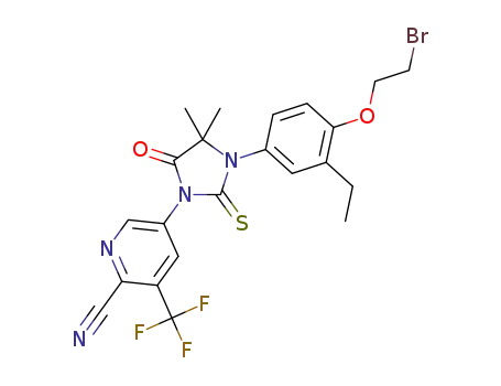 5-(3-(4-(2-bromoethoxy)-3-ethylphenyl)-4,4-dimethyl-5-oxo-2-thioxoimidazolidin-1-yl)-3-(trifluoromethyl)picolinonitrile