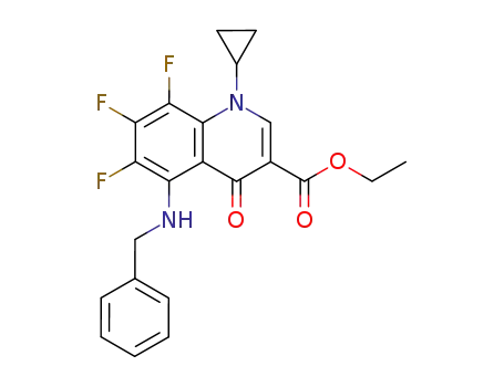 ethyl 5-(benzylamino)-1-cyclopropyl-6,7,8-trifluoro-4(1H)-oxoquinoline-3-carboxylate