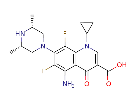 Molecular Structure of 110871-86-8 (Sparfloxacin)