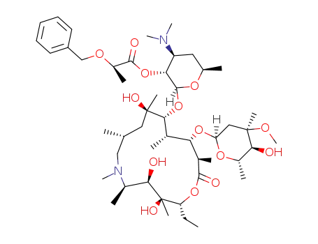 (2S,3R,4S,6R)-4-(dimethylamino)-2-(((2R,3S,4R,5R,8R,10R,11R,12S,13S,14R)-2-ethyl-3,4,10-trihydroxy-13-(((2R,4R,5S,6S)-5-hydroxy-4-methoxy-4,6-dimethyltetrahydro-2H-pyran-2-yl)oxy)-3,5,6,8,10,12,14-heptamethyl-15-oxo-1-oxa-6-azacyclopentadecan-11-yl)oxy)-6-methyltetrahydro-2H-pyran-3-yl (R)-2-(benzyloxy)propanoate