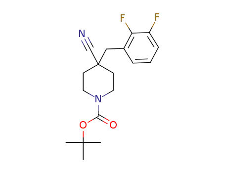 tert-butyl 4-cyano-4-(2,3-difluorobenzyl)piperidine-1-carboxylate