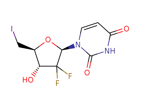 1-((2R,4R,5S)-3,3-difluoro-4-hydroxy-5-(iodomethyl)tetrahydrofuran-2-yl)pyrimidine-2,4(1H,3H)-dione