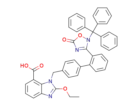 2-ethoxy-1-((2'-(5-oxo-2-trityl-2,5-dihydro-1,2,4-oxadiazol-3-yl)-[1,1'-biphenyl]-4-yl)methyl)-1H-benzo[d]imidazole-7-carboxylic acid