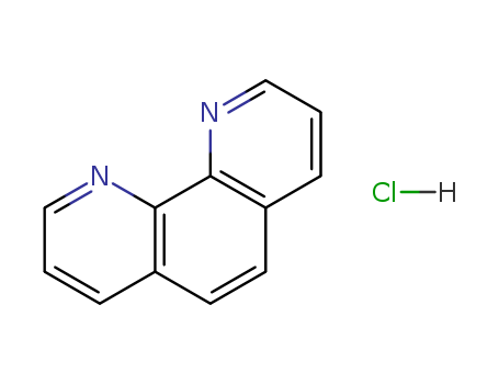 3829-86-5,o-Phenanthroline monohydrochloride monohydrate,1,10-Phenanthroline,monohydrochloride (8CI,9CI);1,10-Diazaphenanthrene hydrochloride;1,10-Phenanthroline hydrochloride;NSC 4265;