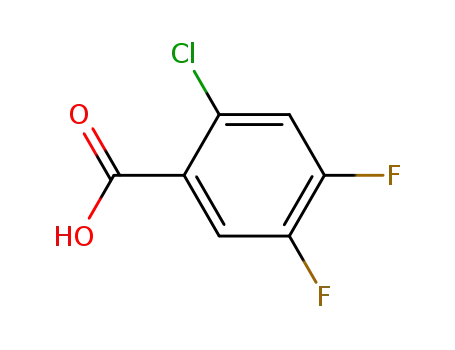 Molecular Structure of 110877-64-0 (2-Chloro-4,5-difluorobenzoic acid)