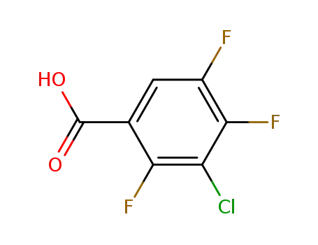 Molecular Structure of 101513-77-3 (3-Chloro-2,4,5-trifluorobenzoic acid)