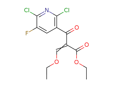 2,6-dichloro-α-(ethoxymethylene)-5-fluoro-β-oxo-3-pyridinepropanoic acid ethyl ester