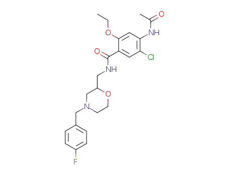 4-acetylamino-5-chloro-2-ethoxy-N-[[4-(4-fluorobenzyl)-2-morpholinyl]methyl]benzamide
