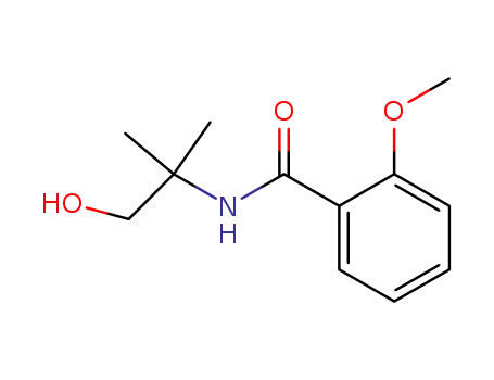 Molecular Structure of 74201-13-1 (N-(2-HYDROXY-1,1-DIMETHYLETHYL)-2-METHOXYBENZENECARBOXAMIDE)