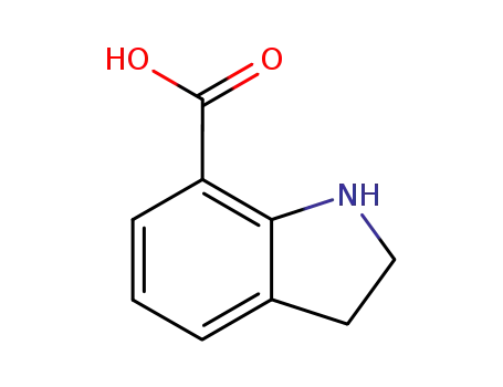 Molecular Structure of 15861-40-2 (1H-INDOLE-7-CARBOXYLIC ACID,2,3-DIHYDRO-)
