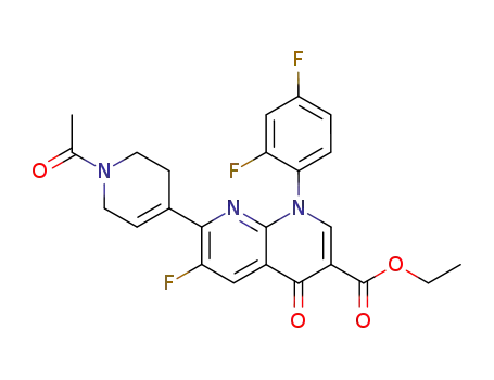 ethyl 7-(1-acetyl-1,2,3,6-tetrahydro-4-pyridinyl)-1-(2,4-difluorophenyl)-6-fluoro-1,4-dihydro-4-oxo-1,8-naphthyridine-3-carboxylate