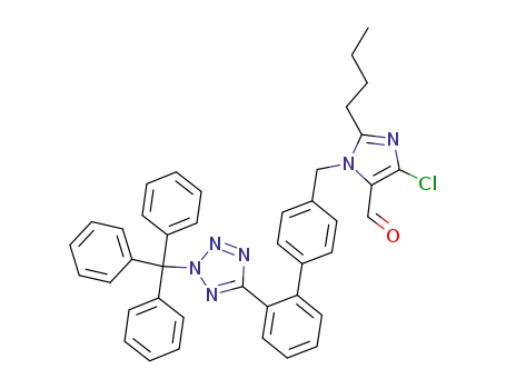 2-n-Butyl-4-chloro-1-[(2'-(2-triphenylmethyl-2H-tetrazol-5-yl)-1,1'-biphenyl-4-yl)methyl]-1H-imidazole-5-carboxaldehyde