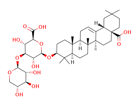 96990-18-0,MOMORDINIC,(3β)-28-Hydroxy-28-oxoolean-12-en-3-yl 3-O-β-D-xylopyranosyl-β-D-glucopyranosiduronic acid;