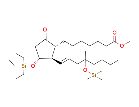 7-[(1R,2R,3R)-2-((E)-2,4-Dimethyl-4-trimethylsilanyloxy-oct-1-enyl)-5-oxo-3-triethylsilanyloxy-cyclopentyl]-heptanoic acid methyl ester