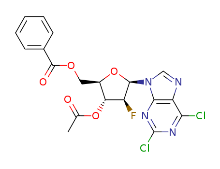 9H-Purine, 9-(3-O-acetyl-5-O-benzoyl-2-deoxy-2-fluoro-β-D-arabinofuranosyl)-2,6-dichloro-