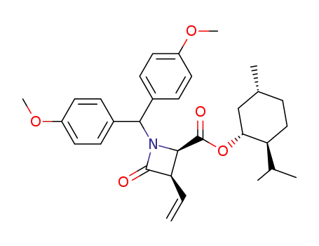 (2R,3R)-1-[Bis-(4-methoxy-phenyl)-methyl]-4-oxo-3-vinyl-azetidine-2-carboxylic acid (1R,2S,5R)-2-isopropyl-5-methyl-cyclohexyl ester