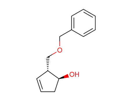 Molecular Structure of 110567-21-0 ((1S, 2R)-2-(Benzyloxymethyl)-1-hydroxy-3-cyclopentene)