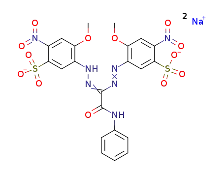 3,3'-<<3-(phenylamino)carbonyl>-1,5-formazandiyl>bis(4-methoxy-6-nitro)benzenesulfonic acid disodium salt
