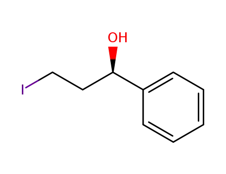 Molecular Structure of 127073-84-1 ((R)-3-iodo-1-phenyl-1-propanol)