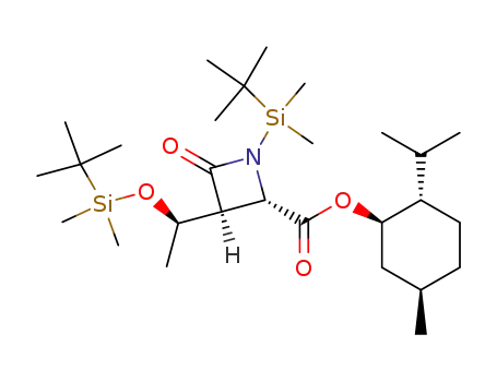 (3S,4S)-4-(-)-menthyloxycarbonyl-1-dimethyl-t-butylsilyl-3-<(R)-1-(dimethyl-t-butylsilyloxy)ethyl>azetidin-2-one
