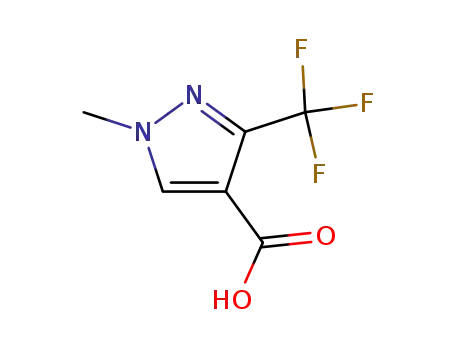 Molecular Structure of 113100-53-1 (1-Methyl-3-(trifluoromethyl)-1H-pyrazole-4-carboxylic acid)
