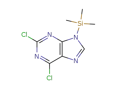 Molecular Structure of 75788-35-1 (9H-Purine, 2,6-dichloro-9-(trimethylsilyl)-)