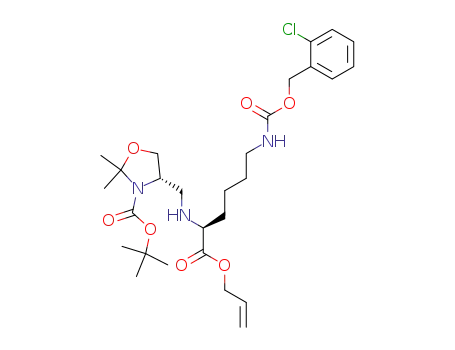(S)-4-{[(S)-1-Allyloxycarbonyl-5-(2-chloro-benzyloxycarbonylamino)-pentylamino]-methyl}-2,2-dimethyl-oxazolidine-3-carboxylic acid tert-butyl ester