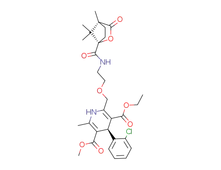 (-)-2-<<2-(camphanoylamino)ethoxy>methyl>-4-(2-chlorophenyl)-3-(ethoxycarbonyl)-5-(methoxycarbonyl)-6-methyl-1,4-dihydropyridine
