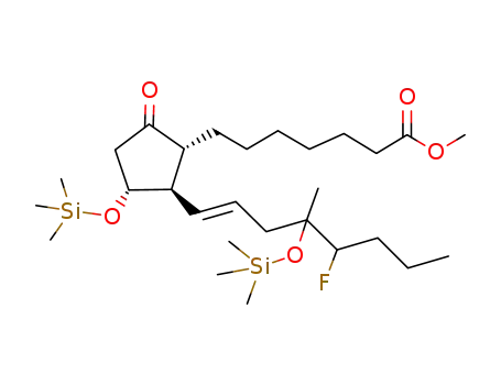 7-[(1R,2R,3R)-2-((E)-5-Fluoro-4-methyl-4-trimethylsilanyloxy-oct-1-enyl)-5-oxo-3-trimethylsilanyloxy-cyclopentyl]-heptanoic acid methyl ester