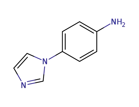 Molecular Structure of 2221-00-3 (4-(1H-Imidazol-1-yl)aniline)