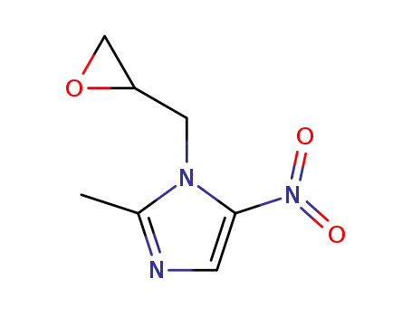 Molecular Structure of 16773-52-7 (1-(2,3-EPOXYPROPYL)-2-METHYL-5-NITROIMIDAZOLE)