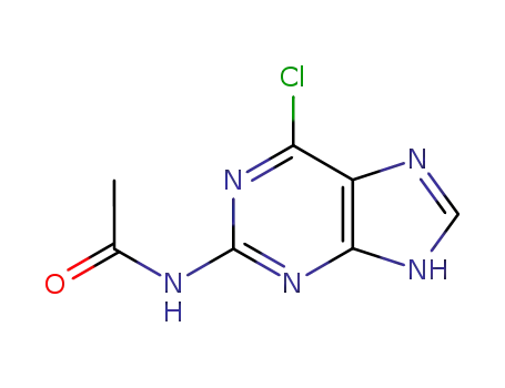 N-(6-chloro-7(9)H-purin-2-yl)-acetamide