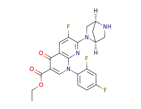 7-(1S,4S)-2,5-Diaza-bicyclo[2.2.1]hept-2-yl-1-(2,4-difluoro-phenyl)-6-fluoro-4-oxo-1,4-dihydro-[1,8]naphthyridine-3-carboxylic acid ethyl ester