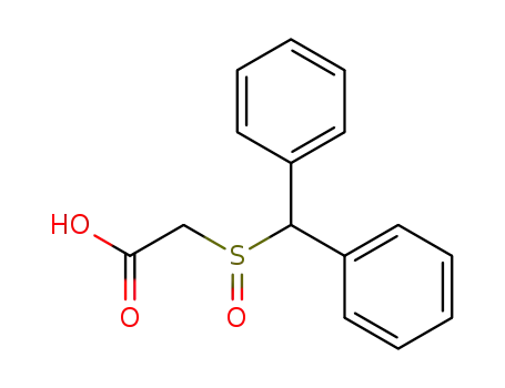 Molecular Structure of 63547-24-0 (2-Benzhydrylsulphinylacetic acid)