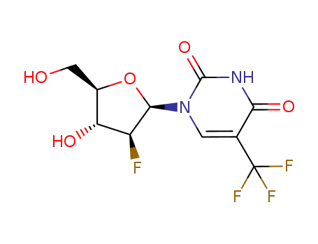 1-(2-deoxy-2-fluoro-β-D-arabinofuranosyl)-5-(trifluromethyl)uracil