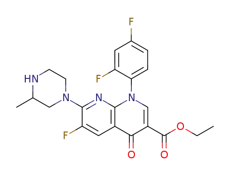 1-(2,4-Difluoro-phenyl)-6-fluoro-7-(3-methyl-piperazin-1-yl)-4-oxo-1,4-dihydro-[1,8]naphthyridine-3-carboxylic acid ethyl ester