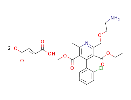 2-(2-Amino-ethoxymethyl)-4-(2-chloro-phenyl)-6-methyl-pyridine-3,5-dicarboxylic acid 3-ethyl ester 5-methyl ester; compound with (E)-but-2-enedioic acid