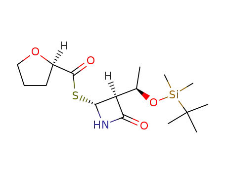 (R)-Tetrahydro-furan-2-carbothioic acid S-{(2R,3S)-3-[(R)-1-(tert-butyl-dimethyl-silanyloxy)-ethyl]-4-oxo-azetidin-2-yl} ester