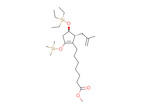 7-[(4R,5R)-5-(2-Methyl-allyl)-4-triethylsilanyloxy-2-trimethylsilanyloxy-cyclopent-1-enyl]-heptanoic acid methyl ester
