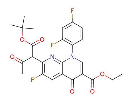 7-(1-tert-Butoxycarbonyl-2-oxo-propyl)-1-(2,4-difluoro-phenyl)-6-fluoro-4-oxo-1,4-dihydro-[1,8]naphthyridine-3-carboxylic acid ethyl ester