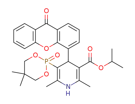 5-(5,5-Dimethyl-2-oxo-2λ5-[1,3,2]dioxaphosphinan-2-yl)-2,6-dimethyl-4-(9-oxo-9H-xanthen-4-yl)-1,4-dihydro-pyridine-3-carboxylic acid isopropyl ester