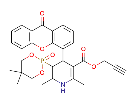 5-(5,5-Dimethyl-2-oxo-2λ5-[1,3,2]dioxaphosphinan-2-yl)-2,6-dimethyl-4-(9-oxo-9H-xanthen-4-yl)-1,4-dihydro-pyridine-3-carboxylic acid prop-2-ynyl ester