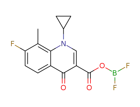 1-cyclopropyl-7-fluoro-1,4-dihydro-8-methyl-4-oxoquinoline-3-carboxylic acid - difluoroboron complex