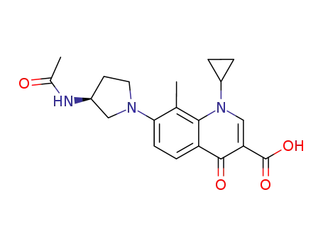7-((S)-3-Acetylamino-pyrrolidin-1-yl)-1-cyclopropyl-8-methyl-4-oxo-1,4-dihydro-quinoline-3-carboxylic acid