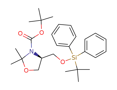 (R)-4-(tert-Butyl-diphenyl-silanyloxymethyl)-2,2-dimethyl-oxazolidine-3-carboxylic acid tert-butyl ester