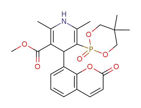 5-(5,5-Dimethyl-2-oxo-2λ5-[1,3,2]dioxaphosphinan-2-yl)-2,6-dimethyl-4-(2-oxo-2H-chromen-8-yl)-1,4-dihydro-pyridine-3-carboxylic acid methyl ester