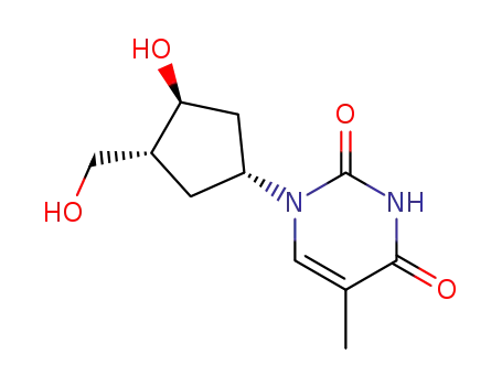 1-((1R,3S,4R)-3-hydroxy-4-(hydroxymethyl)cyclopentyl)-5-methylpyrimidine-2,4(1H,3H)-dione