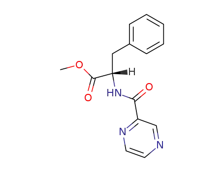 Molecular Structure of 73058-37-4 (N-PYRAZINYLCARBONYLPHENYLALANINE METHYL ESTER)