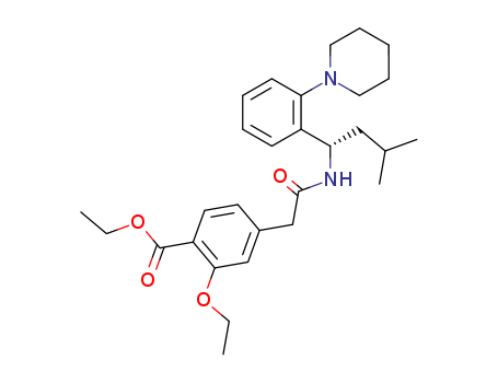 Benzoic acid,2-ethoxy-4-[2-[[(1S)-3-methyl-1-[2-(1-piperidinyl)phenyl]butyl]amino]-2-oxoethyl]-,ethyl ester
