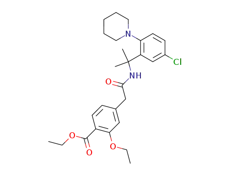 ethyl 2-ethoxy-4-<2-<<1-<5-chloro-2-(1-piperidinyl)phenyl>propyl>amino>-2-oxoethyl>-benzoate